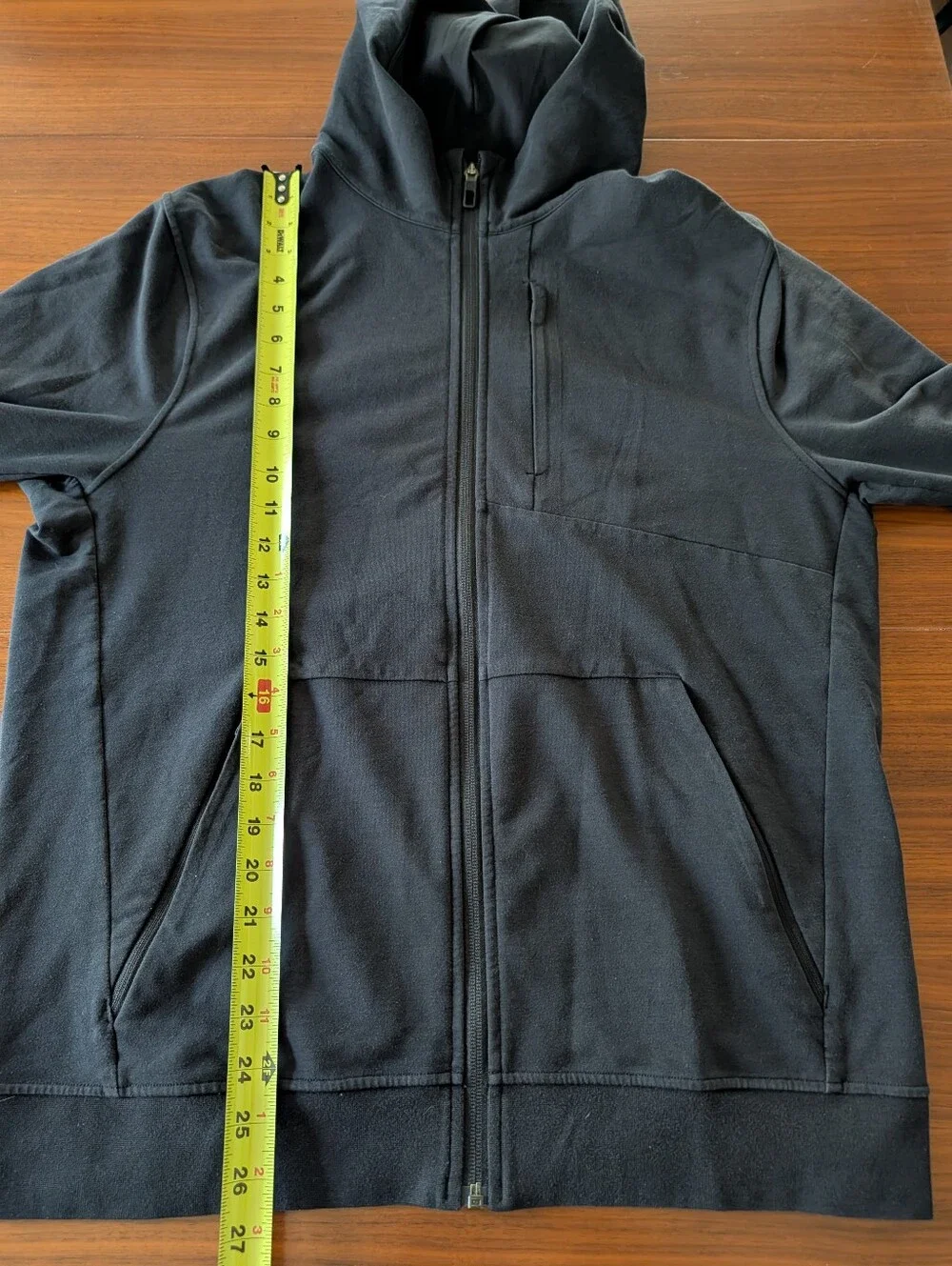 Lululemon City Sweat Full Zip Hoodie Mens Large Black Athletic Training Jacket